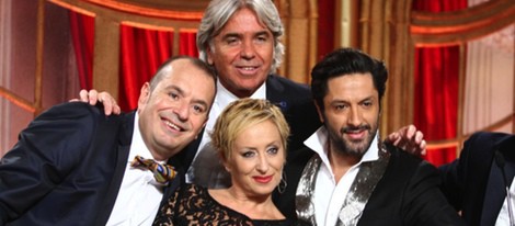 Rafael Amargo posando junto al resto de miembros del jurado de '¡Mira quién baila!' Italia