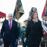 La Reina Sofía preside la celebración de la festividad de la Virgen del Pilar en Badajoz