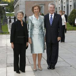 La Reina Sofía con el presidente de Austria y su esposa en el Museo de Prado