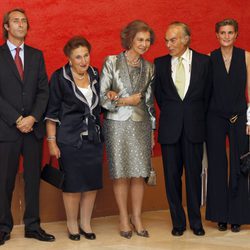 La Reina Sofía, los Duques de Soria y sus hijos en el homenaje a Carlos Zurita