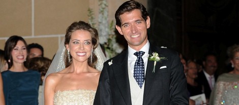 María Colonques y Andrés Benet tras su boda
