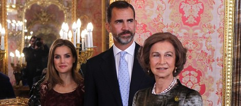 La Reina Sofía y los Príncipes de Asturias en el Día de la Hispanidad 2013