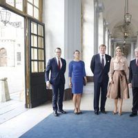 Los Reyes y los Príncipes de Suecia con los Reyes de Holanda en Estocolmo