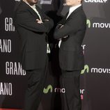 Eugenio Mira y Elijah Wood en el estreno de 'Grand Piano' en Madrid
