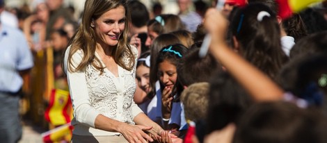 La Princesa Letizia saluda a los ciudadanos en Totana