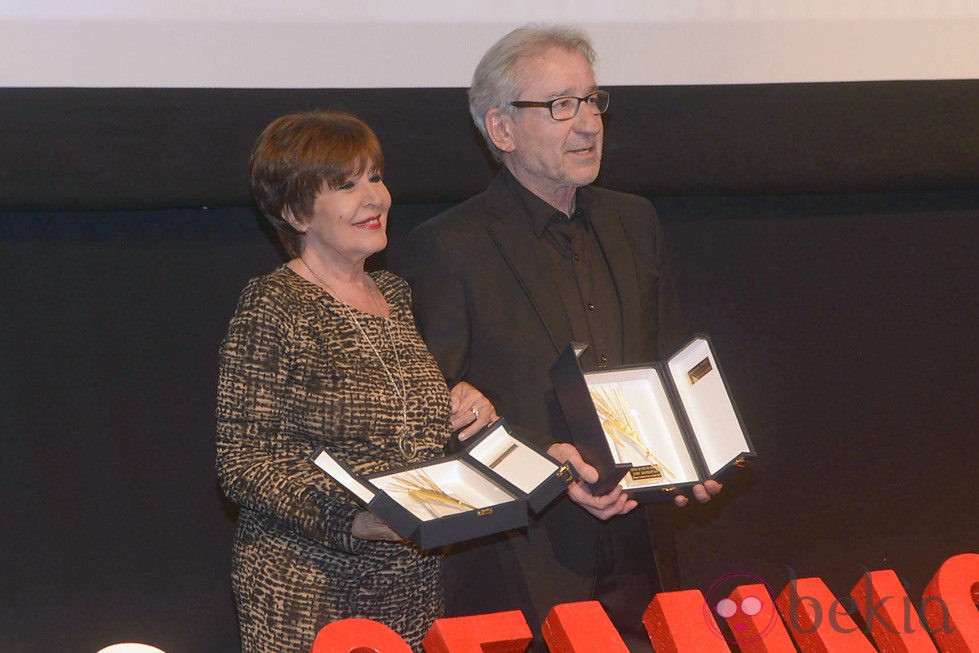 Concha Velasco y José Sacristán recogen la Espiga de Oro de Honor de la Seminci 2013