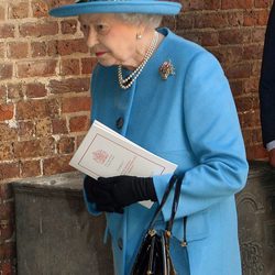 La Reina Isabel II de Inglaterra en el bautizo del Príncipe Jorge de Cambridge