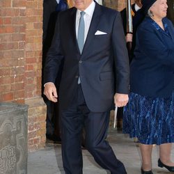 Michael Middleton en el bautizo del Príncipe Jorge de Cambridge