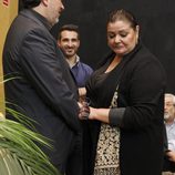 Charo Reina en el funeral de Manolo Escobar