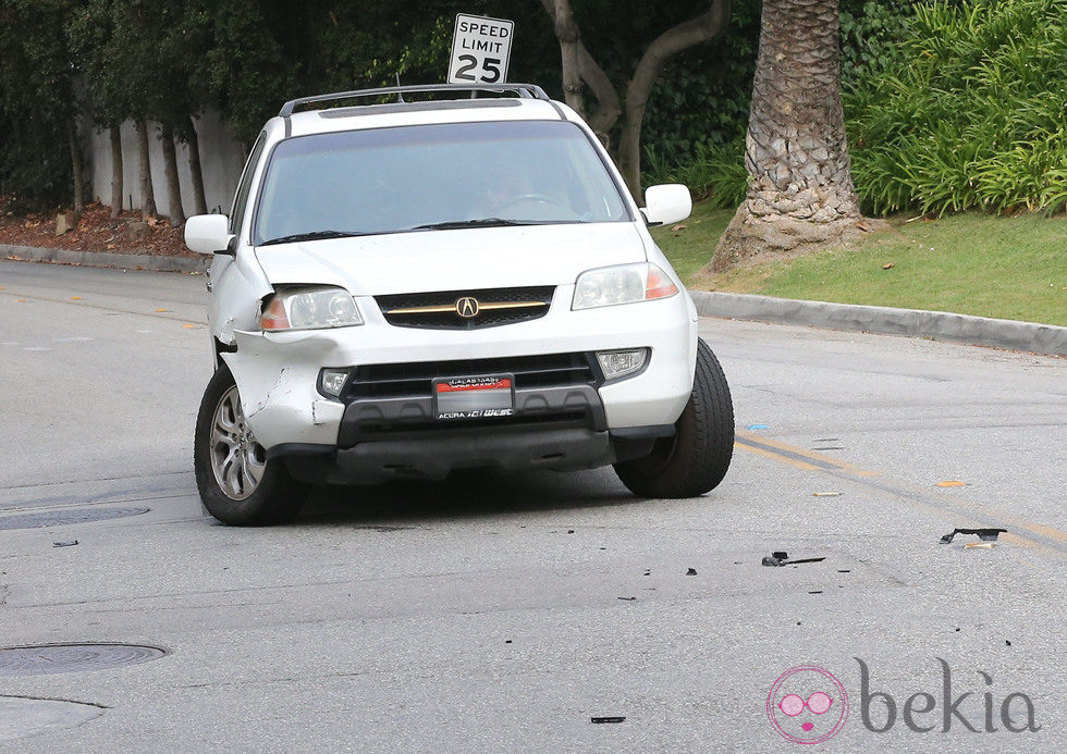 El coche contra el que ha chocado David Beckham en Beverly Hills