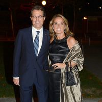 Artur Mas y su mujer durante la boda de Pablo Lara y Anna Brufau en Barcelona