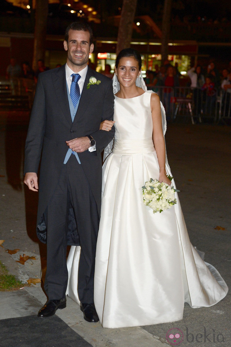 La pareja formada por Pablo Lara y Anna Brufau durante su boda en Barcelona