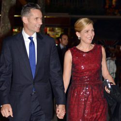 La Infanta Cristina e Iñaki Urdangarín durante la boda de Pablo Lara y Anna Brufau en Barcelona