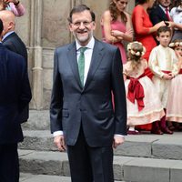 Mariano Rajoy durante la boda de Pablo Lara y Anna Brufau en Barcelona