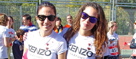 Toni Acosta y Ana Rujas en una carrera solidaria en Madrid