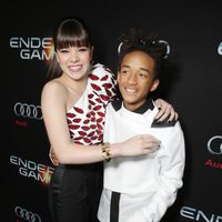 Hailee Steinfeld y Jaden Smith en la premiere de 'El juego de Ender' en Los Angeles