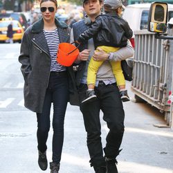 Miranda Kerr y Orlando Bloom con su hijo Flynn tras su divorcio