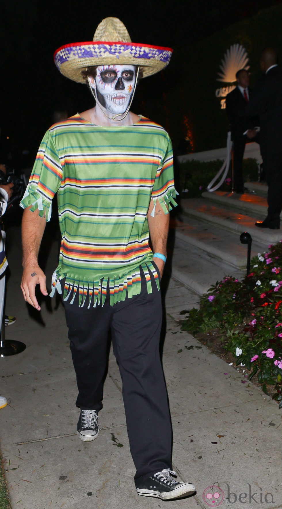 Brody Jenner disfrazado de muerte mexicana en una fiesta de Halloween en Beverly Hills