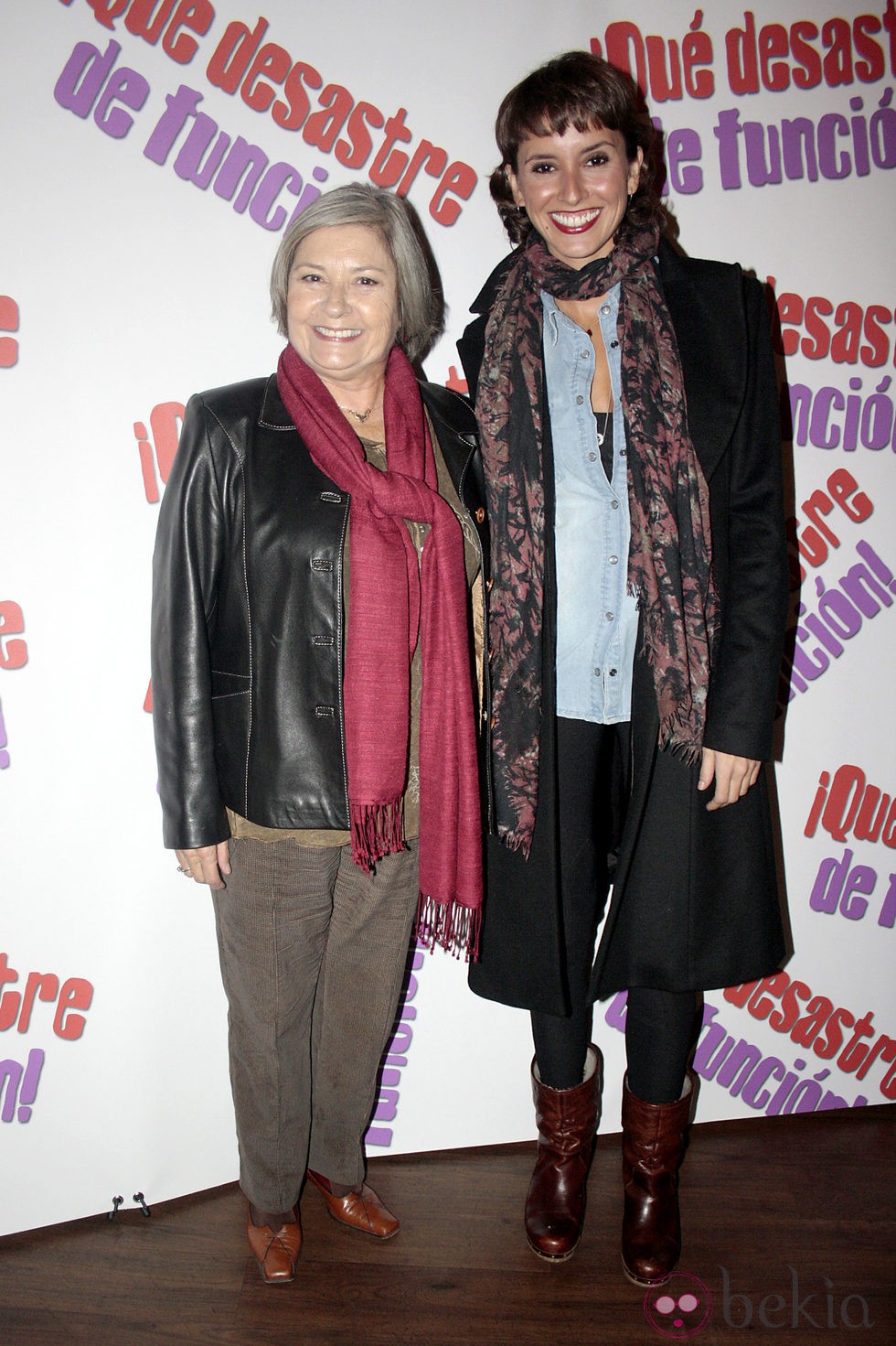 Tina Sainz y Marina San José en la presentación de la obra de teatro '¡Qué desastre de función!'