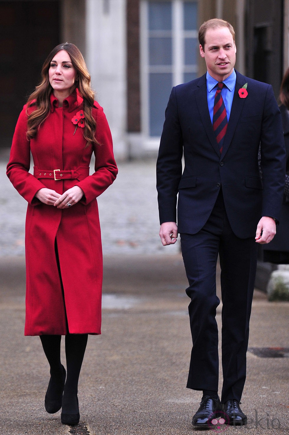 El Príncipe Guillermo y Kate Middleton en el Poppy Day
