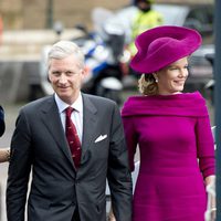 Felipe y Matilde de Bélgica en su primera visita a Holanda como Reyes