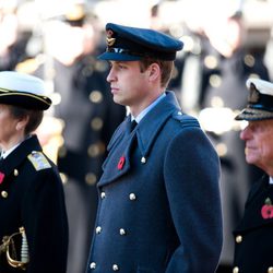 La Princesa Ana, el Príncipe Guillermo y el Duque de Edimburgo en el Día de los Caídos 2013