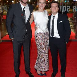 Liam Hemsworth, Jennifer Lawrence y Josh Hutcherson en el estreno mundial de 'Los Juegos del Hambre: En llamas' en Londres