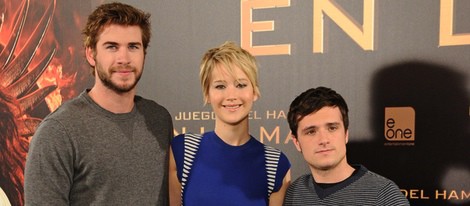Liam Hemsworth, Jennifer Lawrence y Josh Hutcherson presentan 'Los Juegos del Hambre: En llamas' en Madrid