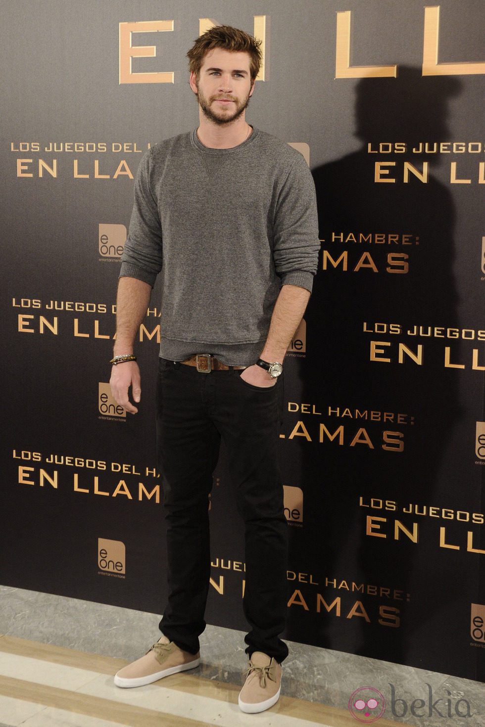 Liam Hemsworth en la presentación de 'Los Juegos del Hambre: En llamas' en Madrid