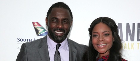 Idris Elba y Naomie Harris en el estreno de 'Mandela, del mito al hombre' en Nueva York