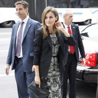 La Princesa de Asturias a su llegada a la sede del periódico Los Angeles Times