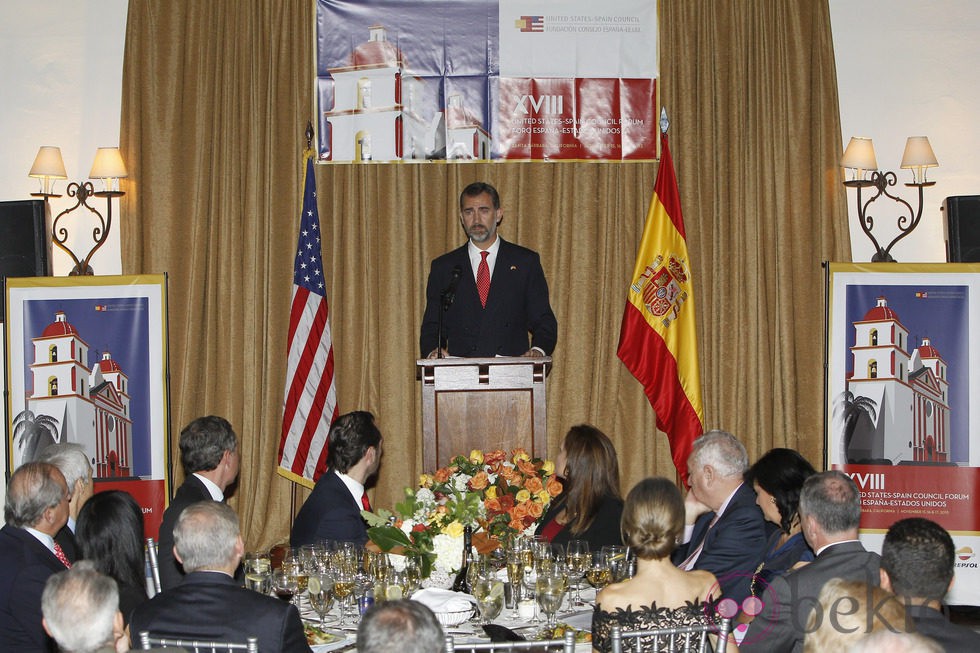 El príncipe Felipe da un discurso en la cena de inaguración del Foro España - Estados Unidos