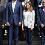 Los Príncipes Felipe y Letizia en un encuentro de telecomunicaciones en Santander