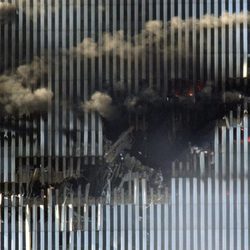 11-S: Agujero provocado por el avión que chocó contra la Torre Norte del World Trade Center