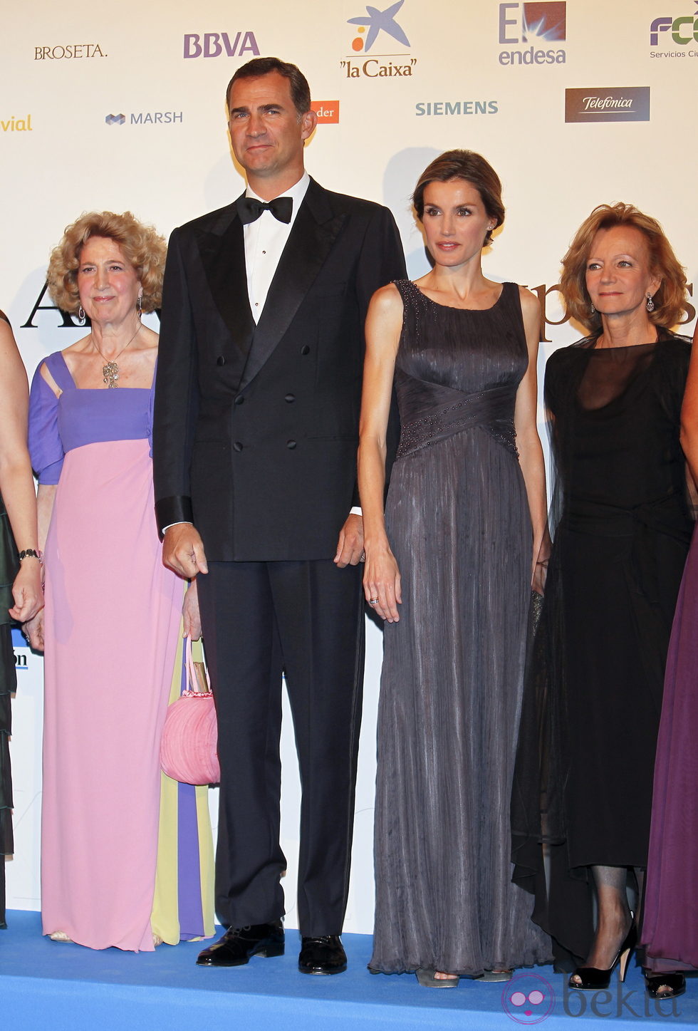 Los Príncipes de Asturias y Elena Salgado en la cena del 25 aniversario de 'Expansión'