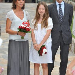 Carolina de Mónaco y dos de sus hijos en el tradicional picnic de Mónaco