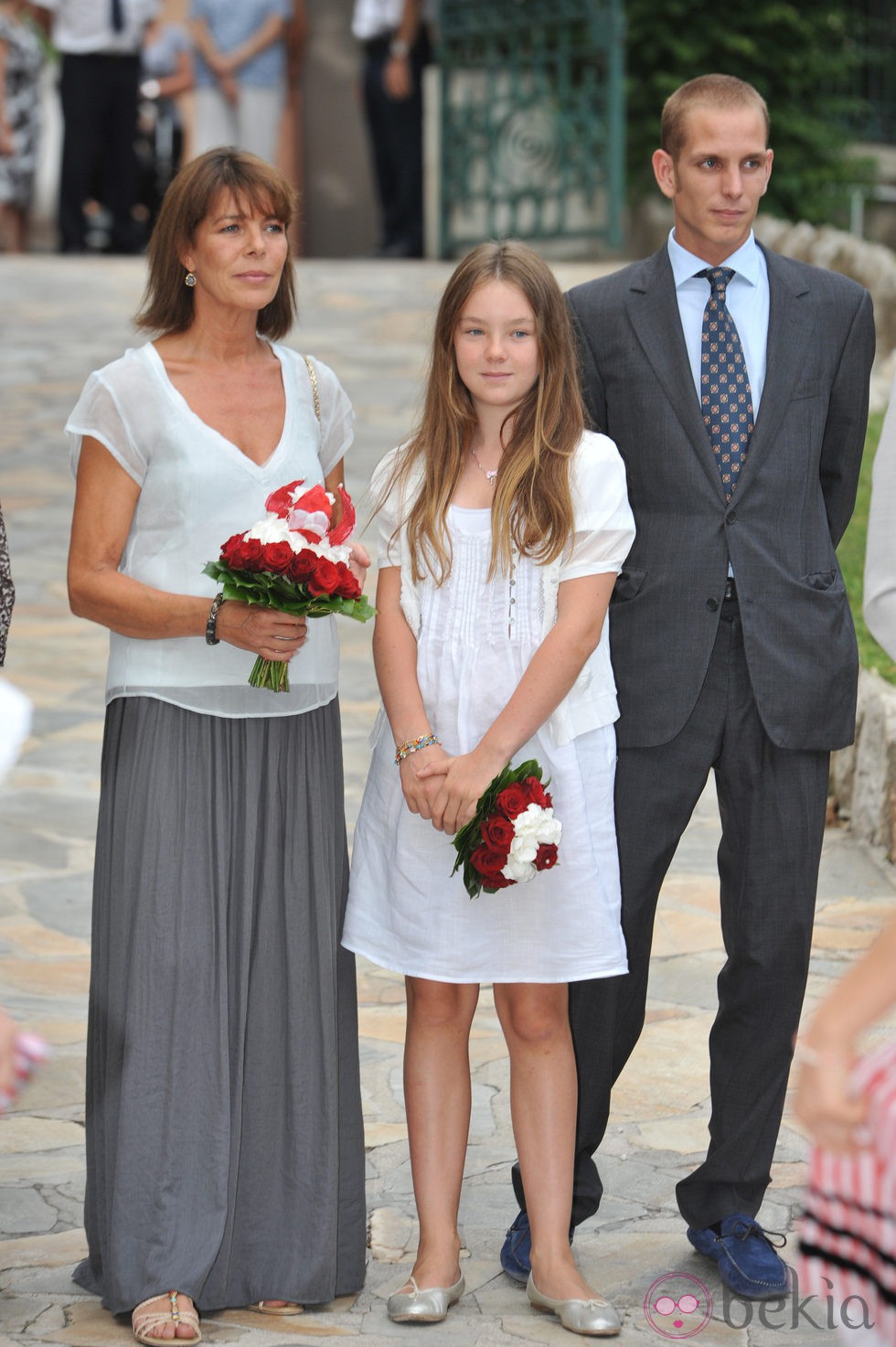 Carolina de Mónaco y dos de sus hijos en el tradicional picnic de Mónaco