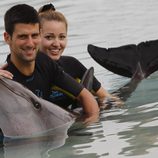 Djokovic y Jelena Ristic, dos enamorados en Dubai