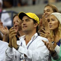 Jelena Ristic apoya a su novio Djokovic en el US Open