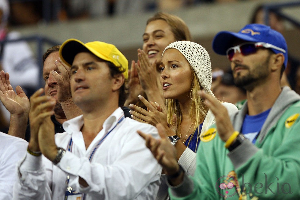 Jelena Ristic apoya a su novio Djokovic en el US Open
