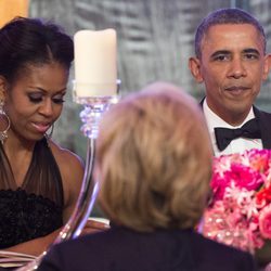 Barack Obama y Michelle Obama en la cena en honor a los galardonados con las Medallas de la Libertad