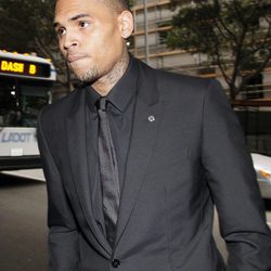 Chris Brown llega al juzgado