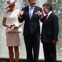 Guillermo y Máxima de Holanda con el presidente de Colombia Juan Manuel Santos