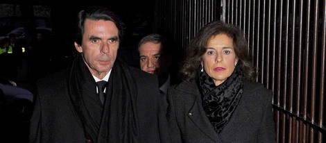 José María Aznar y Ana Botella en el funeral de Irene Vázquez