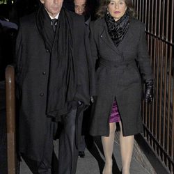 José María Aznar y Ana Botella en el funeral de Irene Vázquez