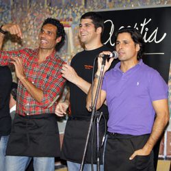 Óscar Higares, Julián Contreras, Fran Rivera y Fonsi Nieto en el Rastrillo 2013