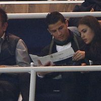 Cristiano Ronaldo e Irina Shayk en un momento del partido Real Madrid-Valladolid
