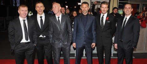 David Beckham y sus compañeros protagonistas de 'The Class of '92'