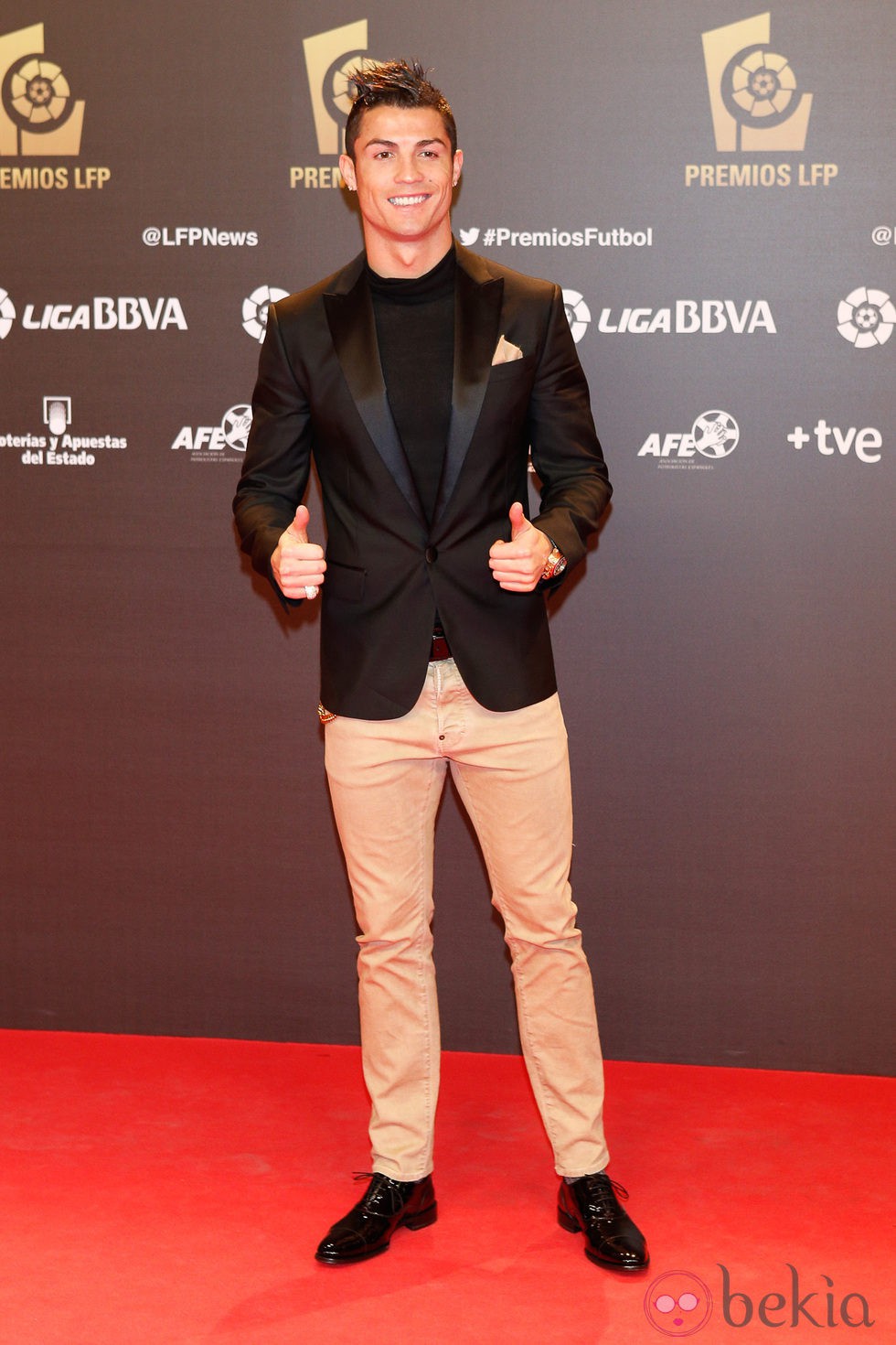 Cristiano Ronaldo en los Premios de la Liga Profesional de Fútbol 2013