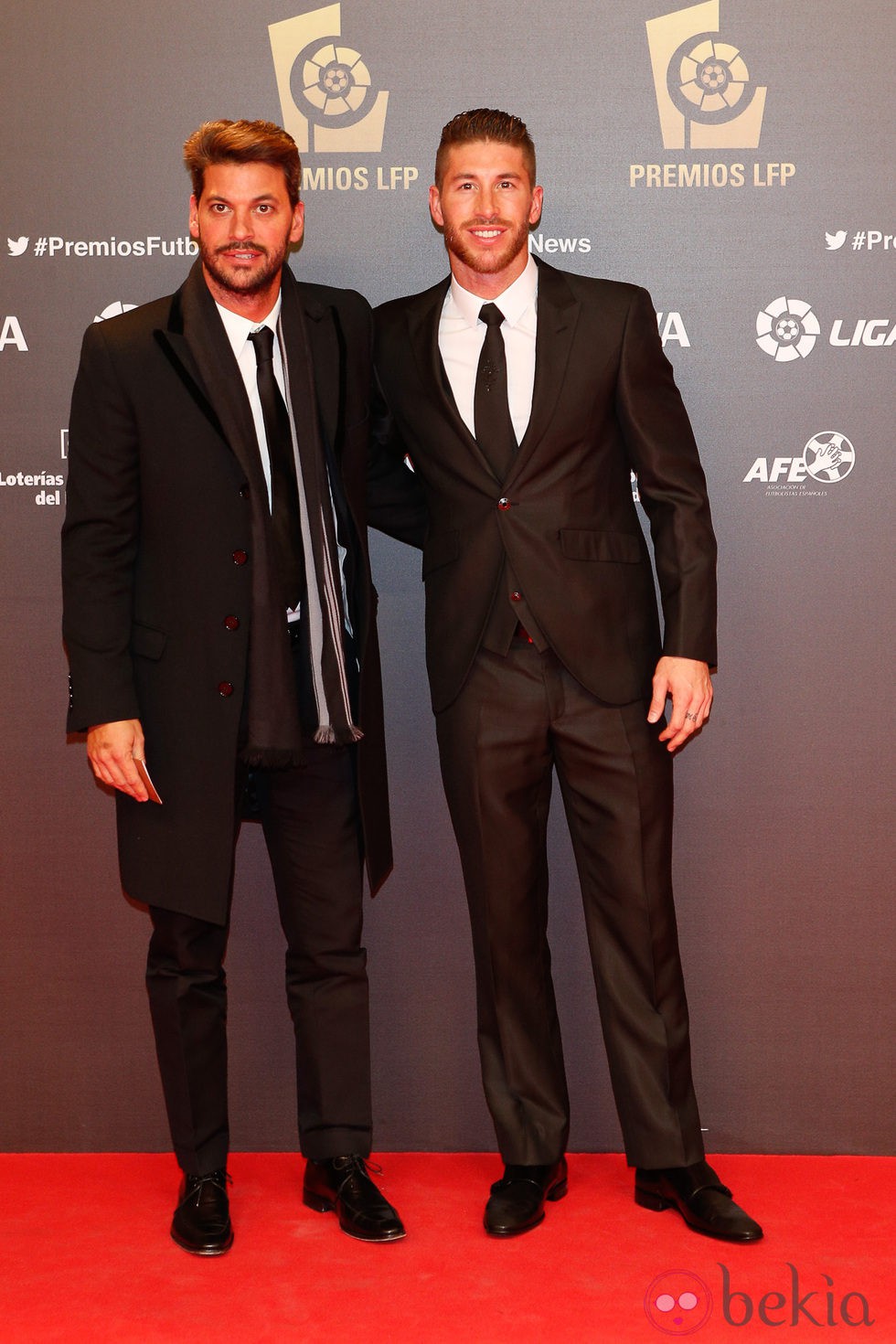 Sergio Ramos y su hermano René en los Premios de la Liga Profesional de Fútbol 2013